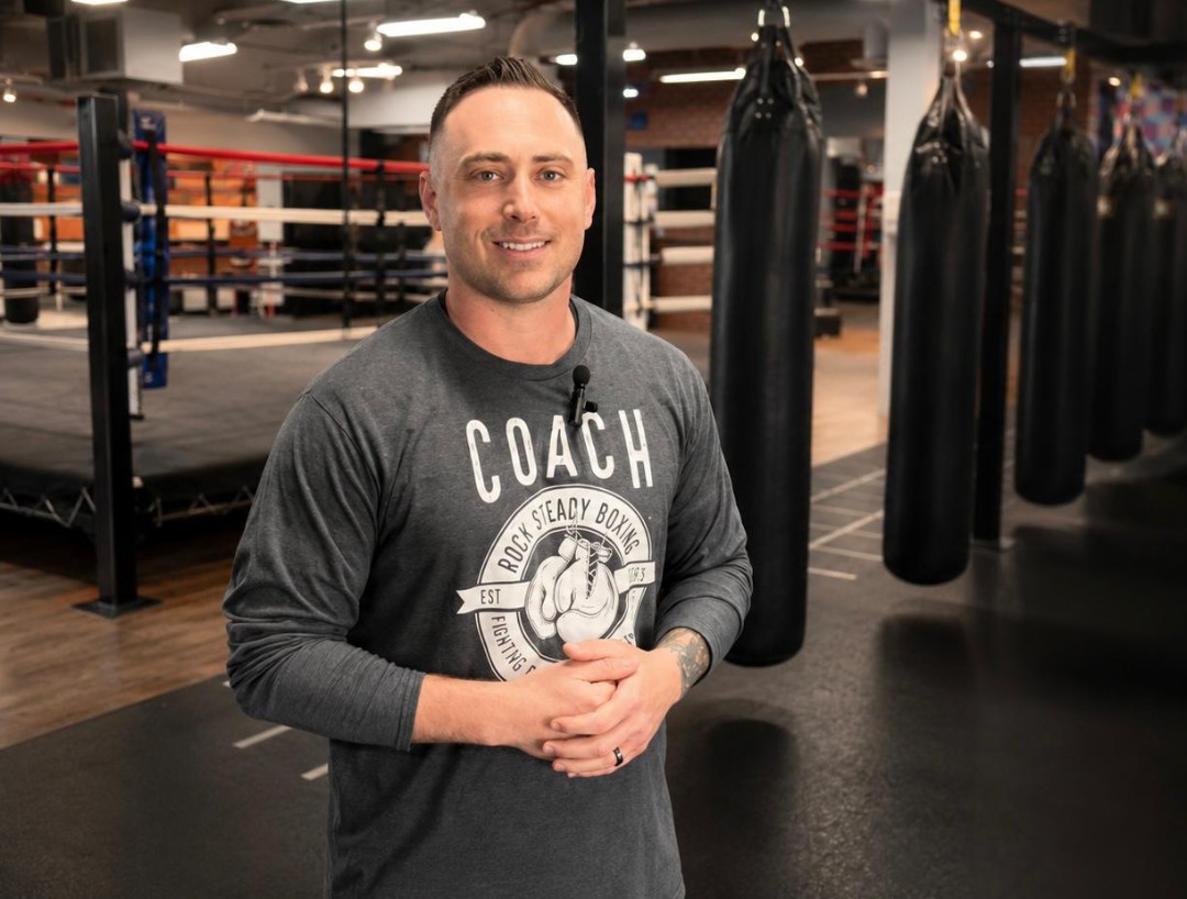 Coach Dean Moskowitz at Rock Steady Boxing